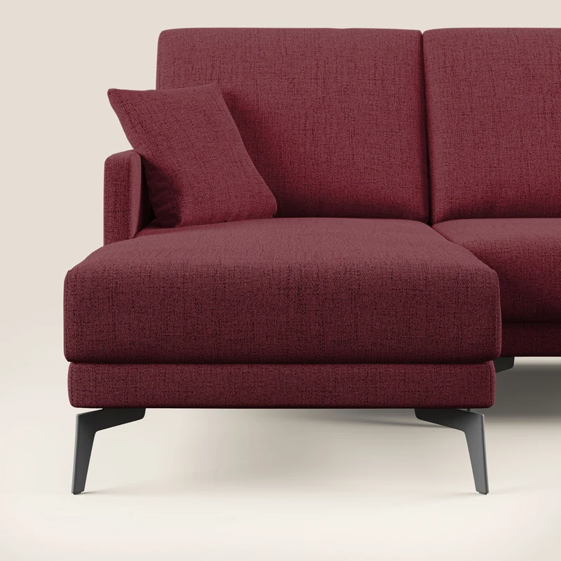 Saturno canapé panoramique moderne en tissu doux imperméable T03 rouge