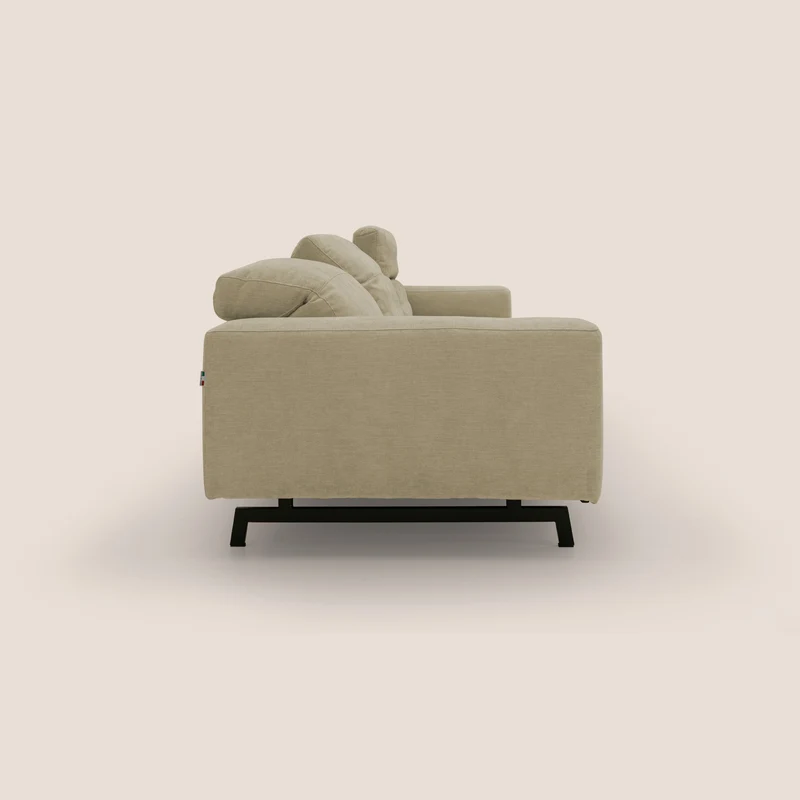 Sakura canapé modulaire 3 places en tissu flammé doux et imperméable T14 beige