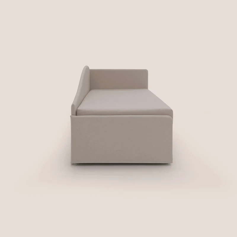 Nolo Canapé duplex avec lits jumeaux et tissu effet coton imperméable T13 crème