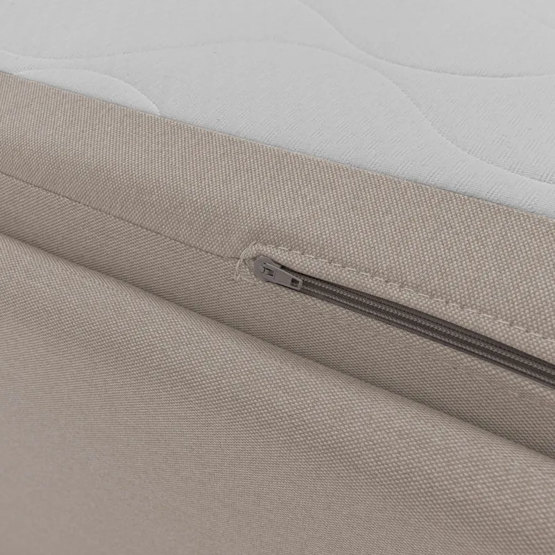 Nolo Canapé duplex avec lits jumeaux et tissu effet coton imperméable T13 crème