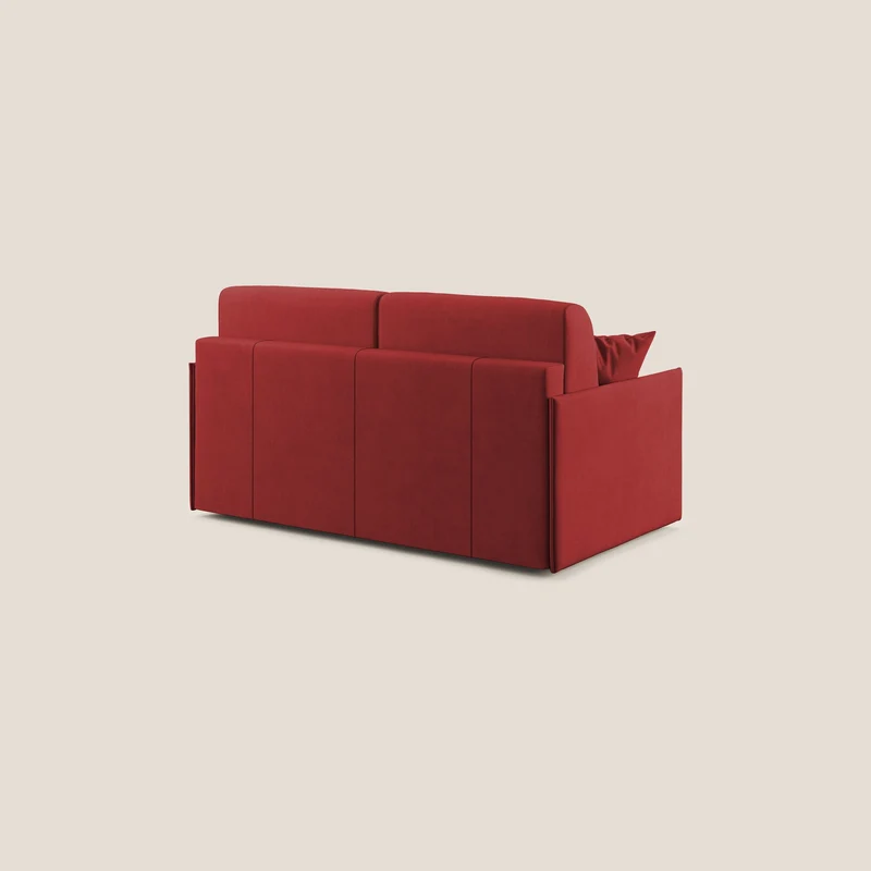 Evans canapé convertible en tissu doux imperméable T02 rouge