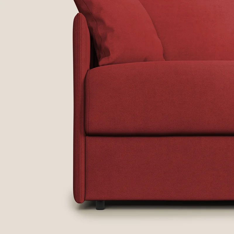 Evans canapé convertible en tissu doux imperméable T02 rouge