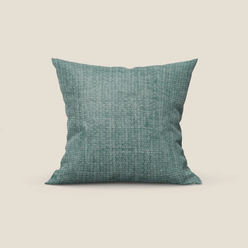 Montana coussin disponible en différentes couleurs en tissu à trame grosse et imperméable T10 vert aquamarine