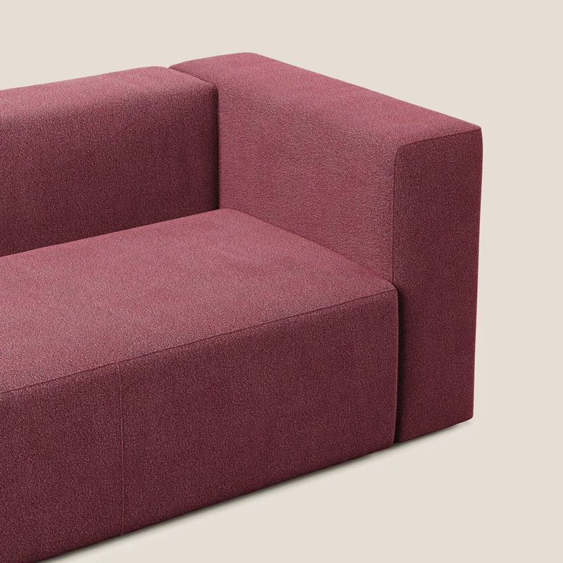 Nettuno module d'angle/latéral maxi en bouclette douce T07 rouge