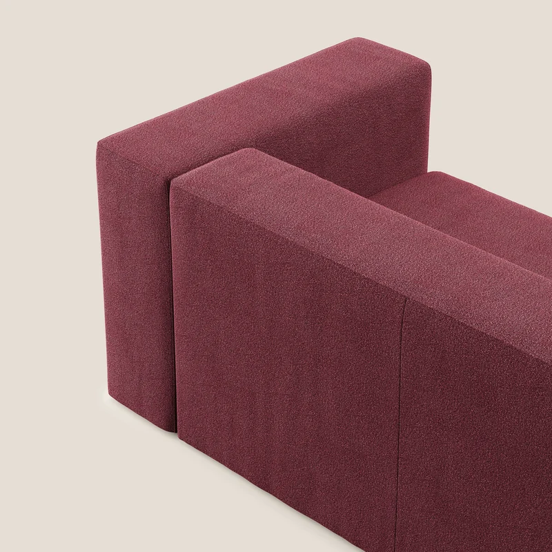 Nettuno module d'angle/latéral maxi en bouclette douce T07 rouge