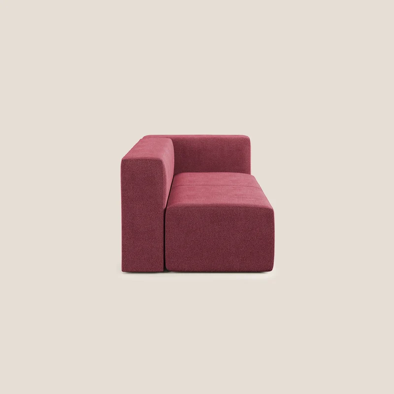 Nettuno module d'angle/latéral maxi en bouclette douce T07 rouge