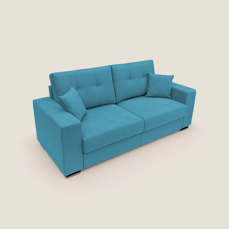 Giove canapé en tissu doux imperméable T02 bleu ciel