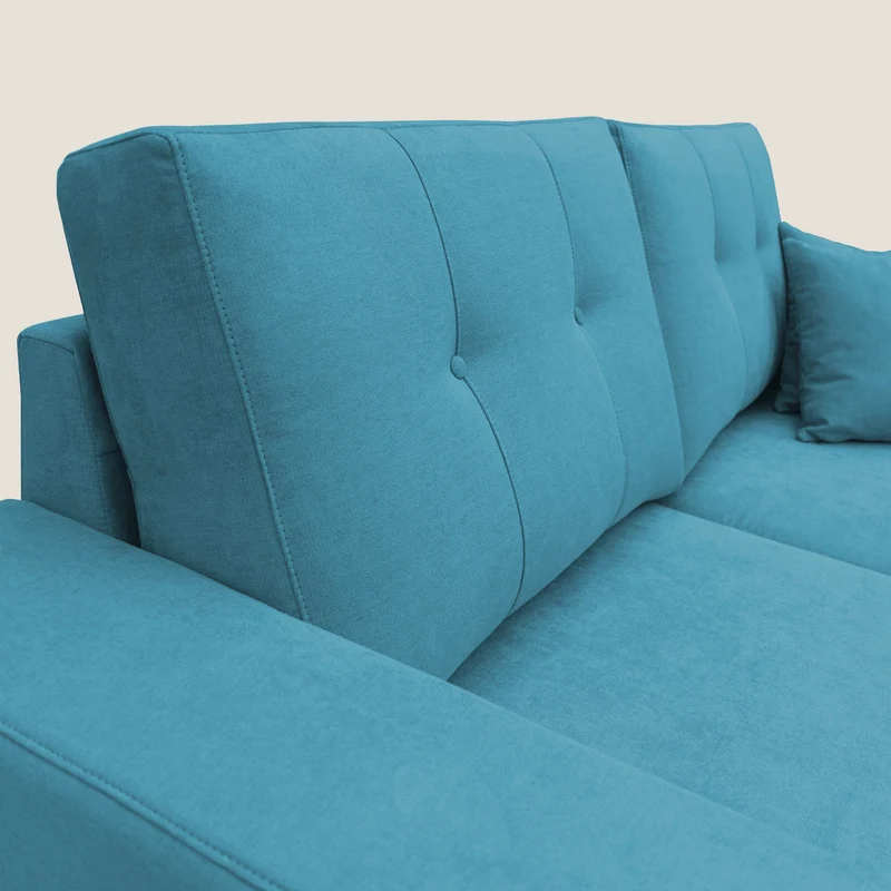 Giove canapé en tissu doux imperméable T02 bleu ciel