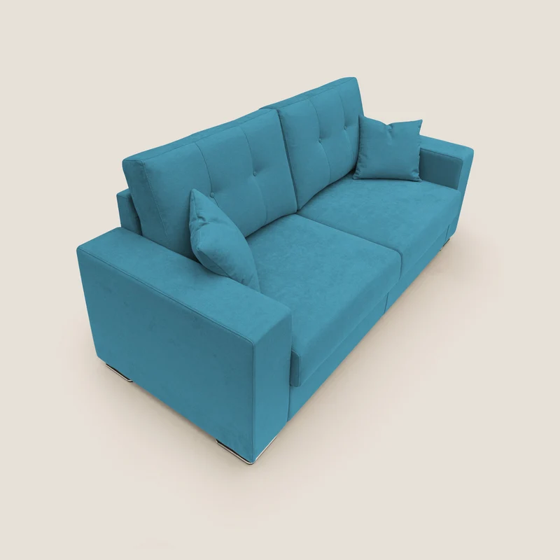 Giove canapé en tissu doux imperméable T02 bleu ciel