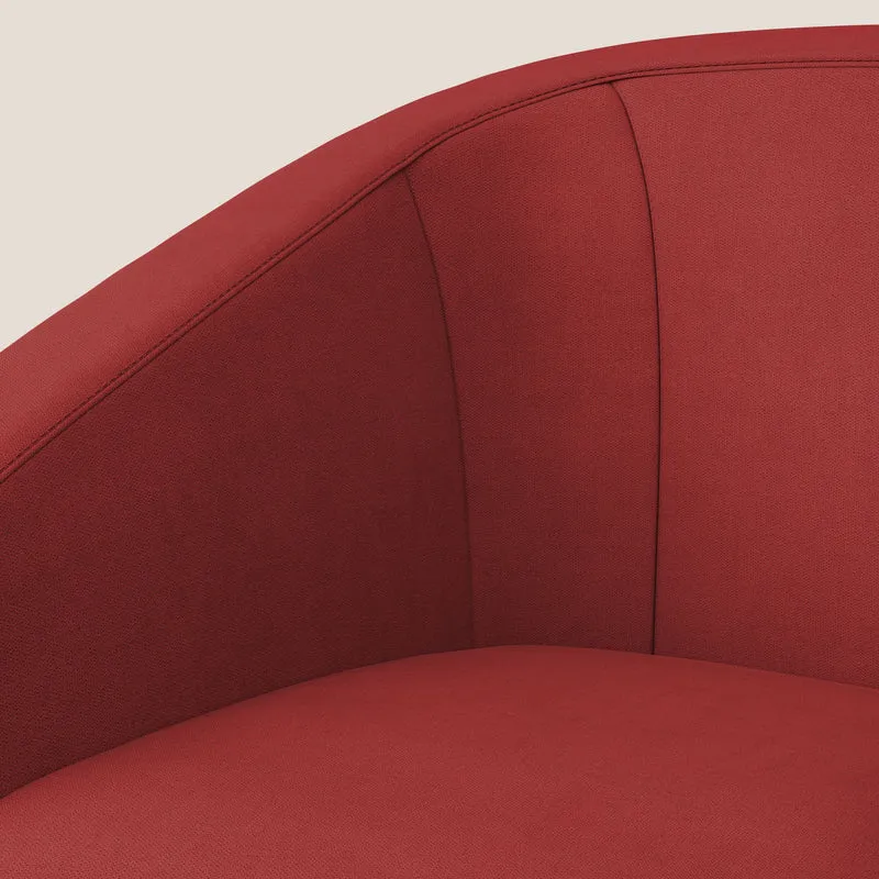 Sally Fauteuil en tissu doux imperméable T02 rouge