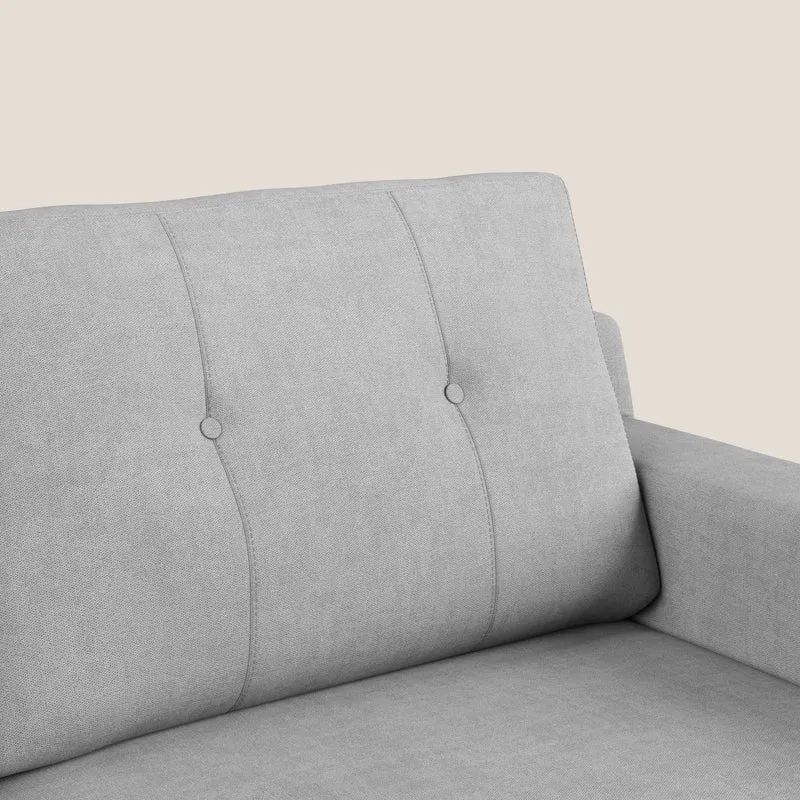 Danish canapé d'angle moderne reversible en tissu doux imperméable T02 gris clair