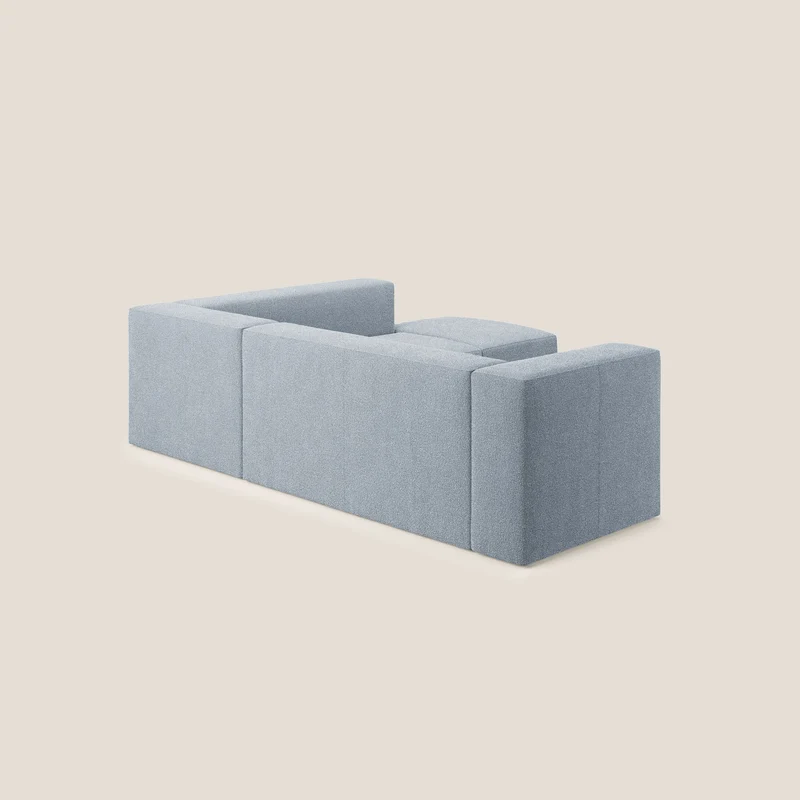 Nettuno canapé d'angle modulable en bouclette douce T07 sucre glace