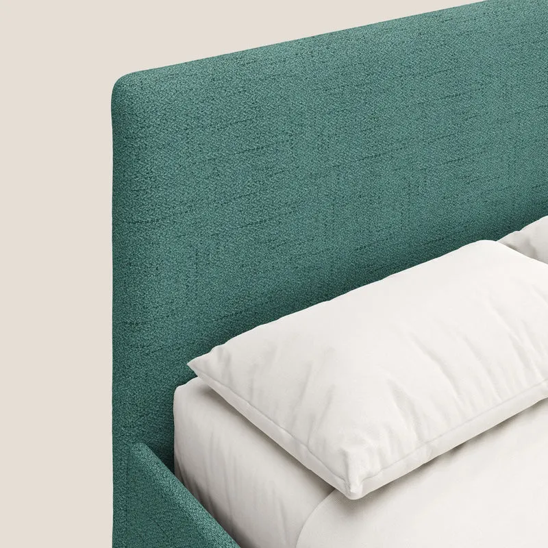 Serena lit coffre scandinave compact en tissu flammé imperméable T03 vert d'eau