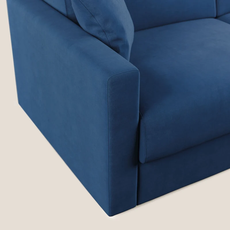 Chris canapé convertible en microfibre détachable T11 bleu