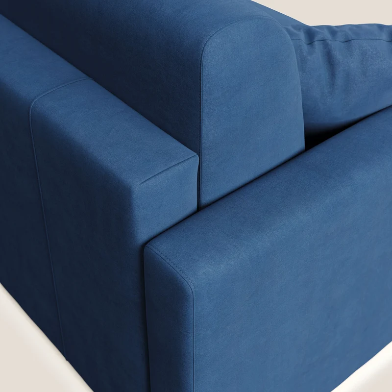 Chris canapé convertible en microfibre détachable T11 bleu