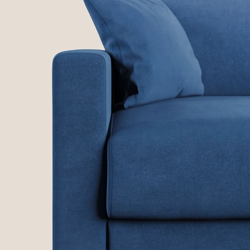 Chris canapé convertible en microfibre détachable T11 bleu