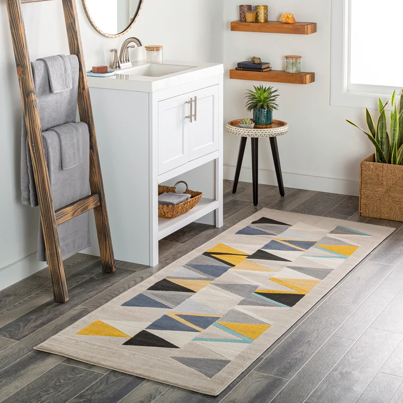 Tapis de Couloir Scandinave Moderne Multicolore/Gris Milano