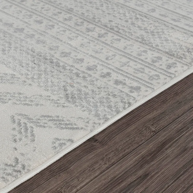 Tapis de Couloir Scandinave Bohème Gris Mykonos