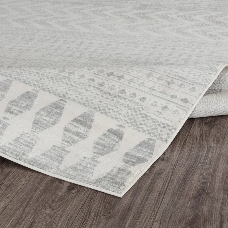 Tapis Scandinave Bohème Gris Mykonos