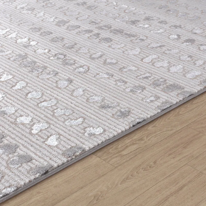 Tapis Scandinave à Pois Gris/Blanc Rosemont