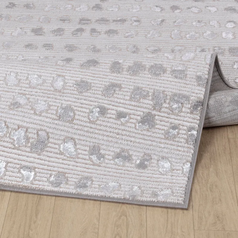 Tapis Scandinave à Pois Gris/Blanc Rosemont
