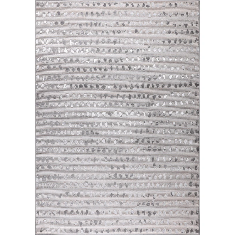 Tapis Scandinave à Pois Gris/Blanc Rosemont