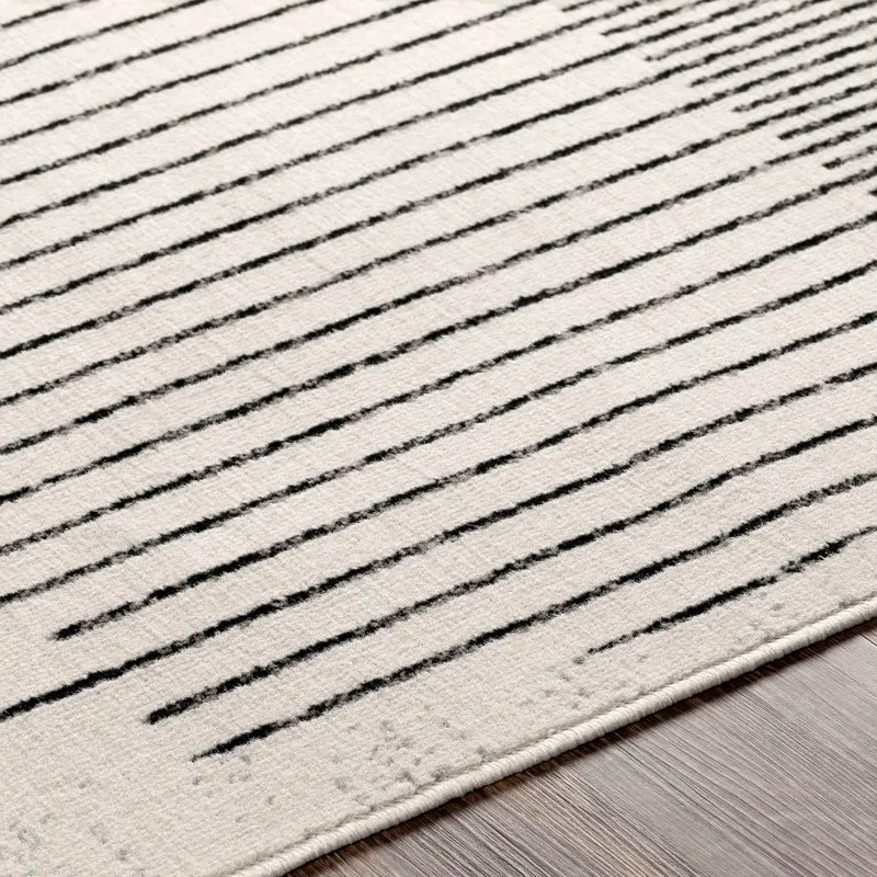 Tapis Scandinave Moderne Blanc/Noir Santiago