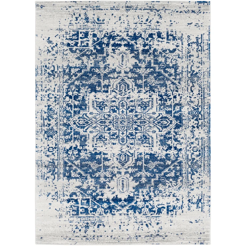 Tapis Vintage Oriental Bleu/Blanc Syracusa