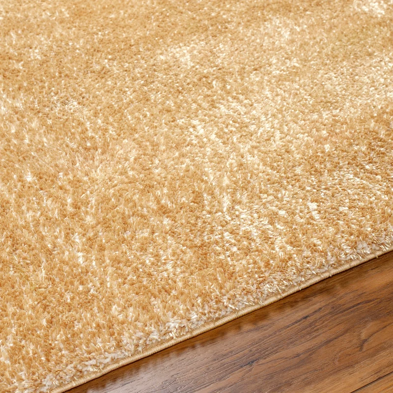 Tapis Shaggy Moderne Jaune Trento