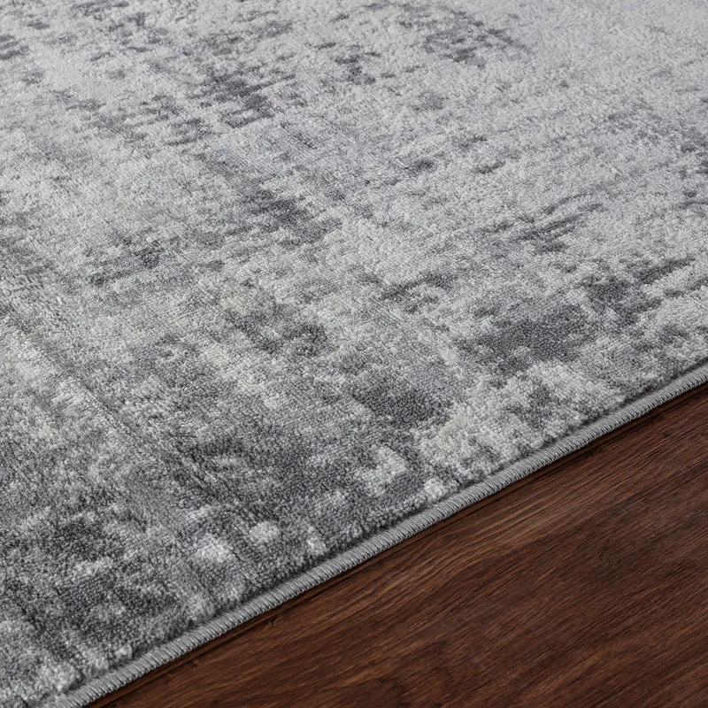 Tapis Abstrait Moderne Wamba Gris/Blanc