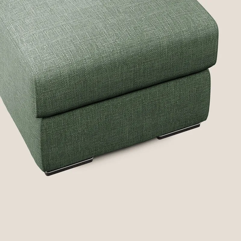 Sun pouf coffre en tissu imperméable doux entrelacé T06 vert