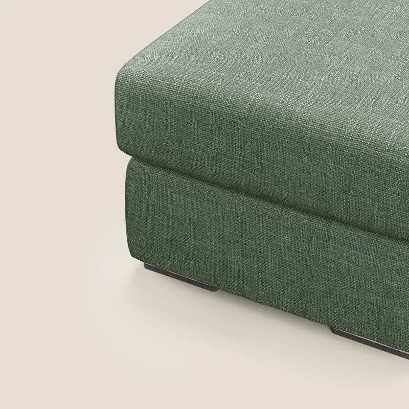 Sun pouf coffre en tissu imperméable doux entrelacé T06 vert
