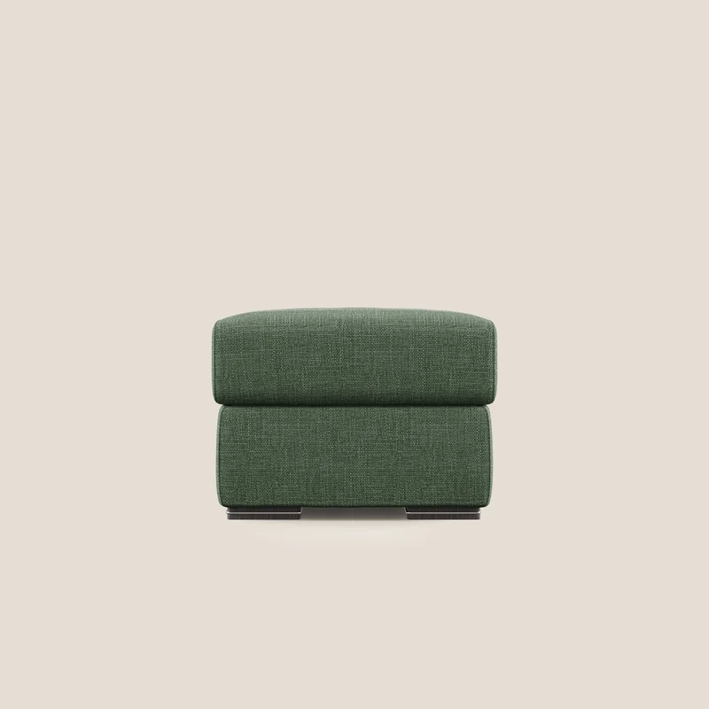 Sun pouf coffre en tissu imperméable doux entrelacé T06 vert