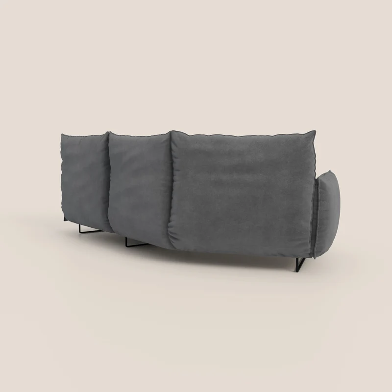 Monamour canapé d'angle au design moderne avec option relax électrique en microfibre détachable imperméable T11 gris
