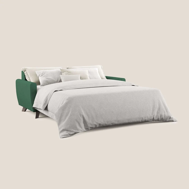 Callisto Canapé lit convertible en tissu doux imperméable T02 vert