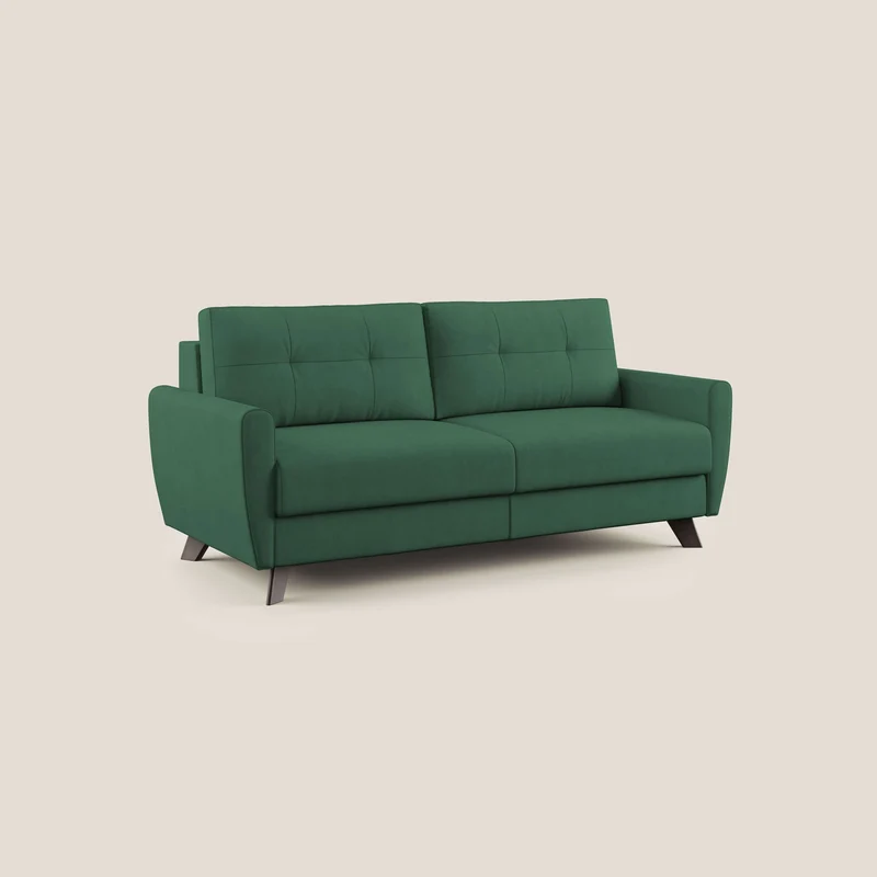 Callisto Canapé lit convertible en tissu doux imperméable T02 vert