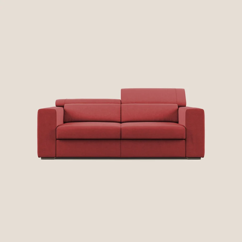 Vegas canapé avec têtières inclinables en microfibre imperméable T11 rouge