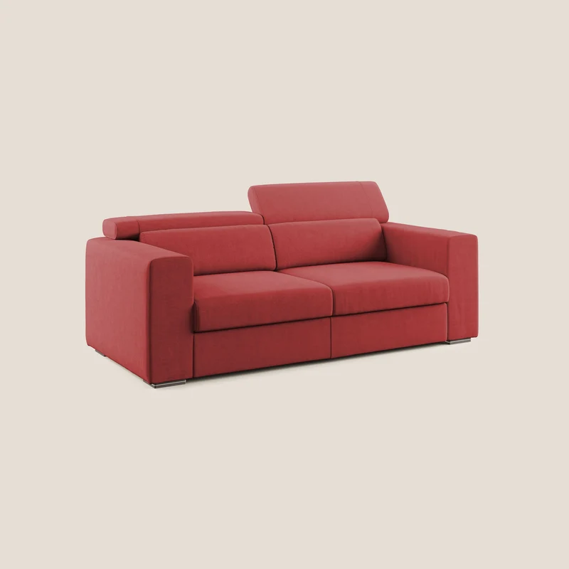 Vegas canapé avec têtières inclinables en microfibre imperméable T11 rouge