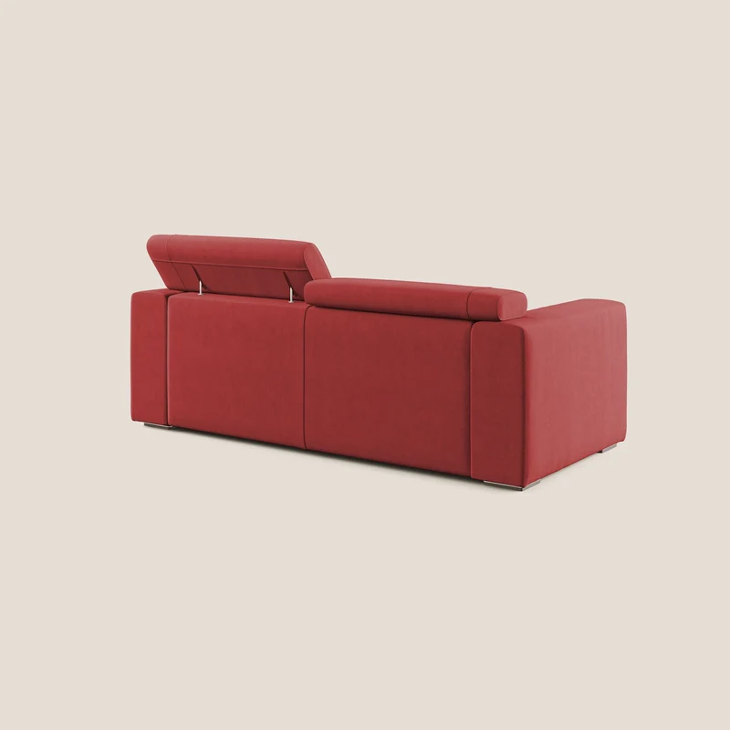 Vegas canapé avec têtières inclinables en microfibre imperméable T11 rouge