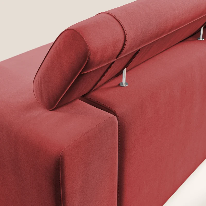 Vegas canapé avec têtières inclinables en microfibre imperméable T11 rouge