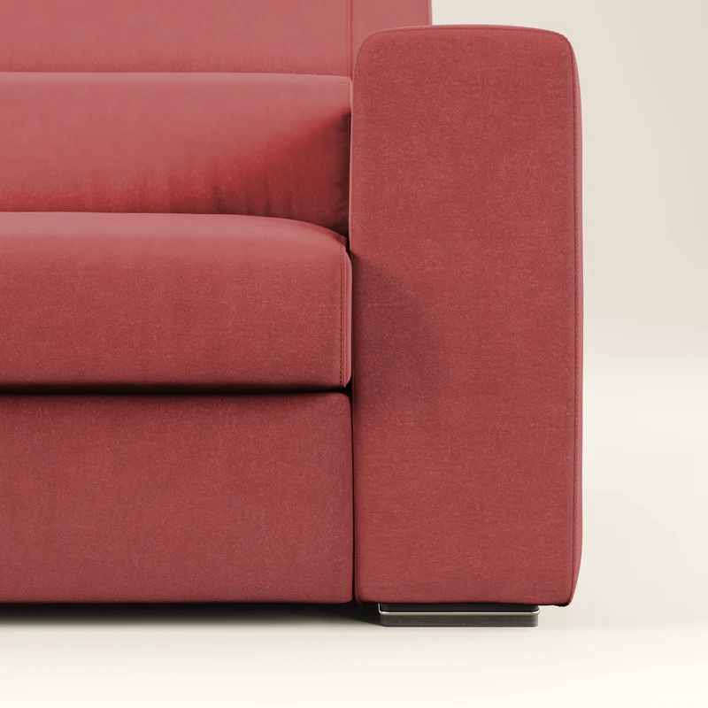 Vegas canapé avec têtières inclinables en microfibre imperméable T11 rouge