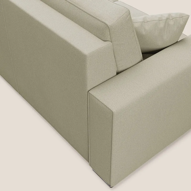 Dream Canapé convertible d'angle en tissu détachable T05 crème