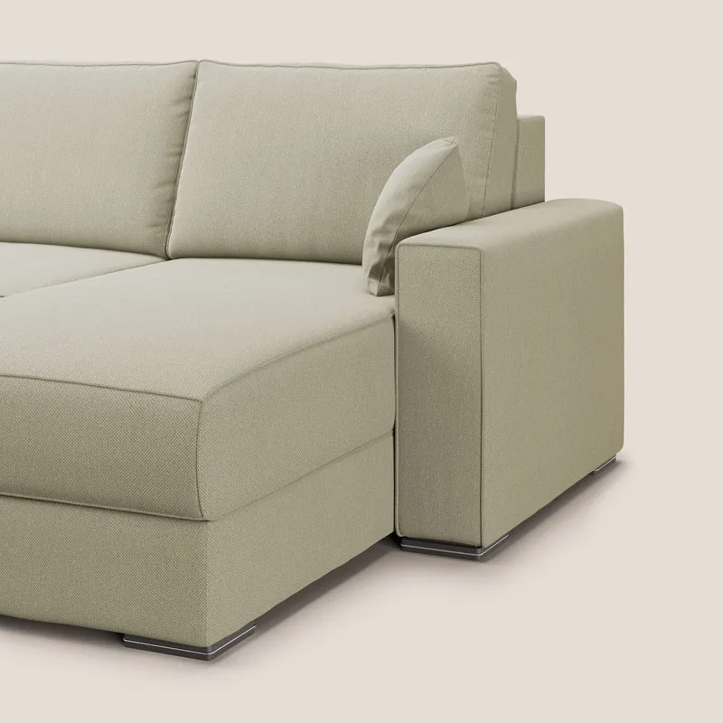 Dream Canapé convertible d'angle en tissu détachable T05 crème