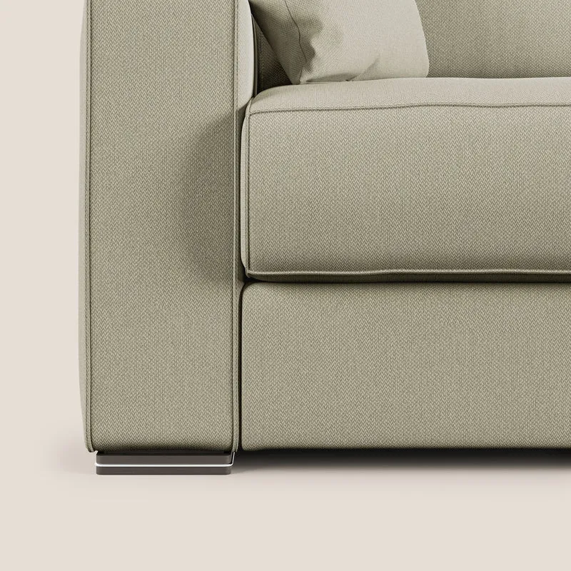 Dream Canapé convertible d'angle en tissu détachable T05 crème