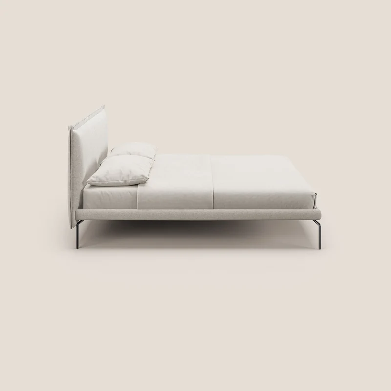 Eric lit rembourré au design minimaliste en tissu imperméable T14 crème