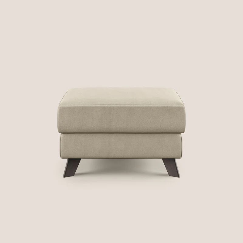 Moon Pouf coffre aux pieds hauts en microfibre imperméable T11 Taupe tortora
