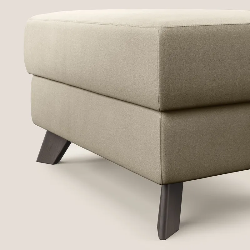 Moon Pouf coffre aux pieds hauts en microfibre imperméable T11 Taupe tortora