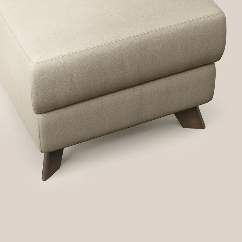 Moon Pouf coffre aux pieds hauts en microfibre imperméable T11 Taupe tortora
