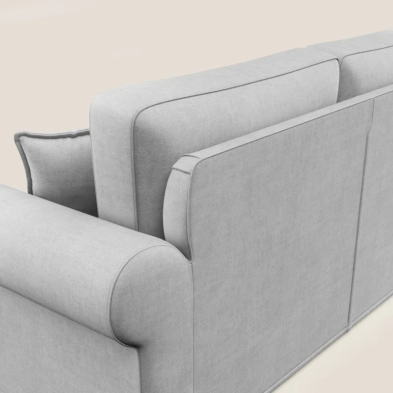 Lady canapé classique en plume d'oie réalisé avec un tissu imperméable T02 gris clair