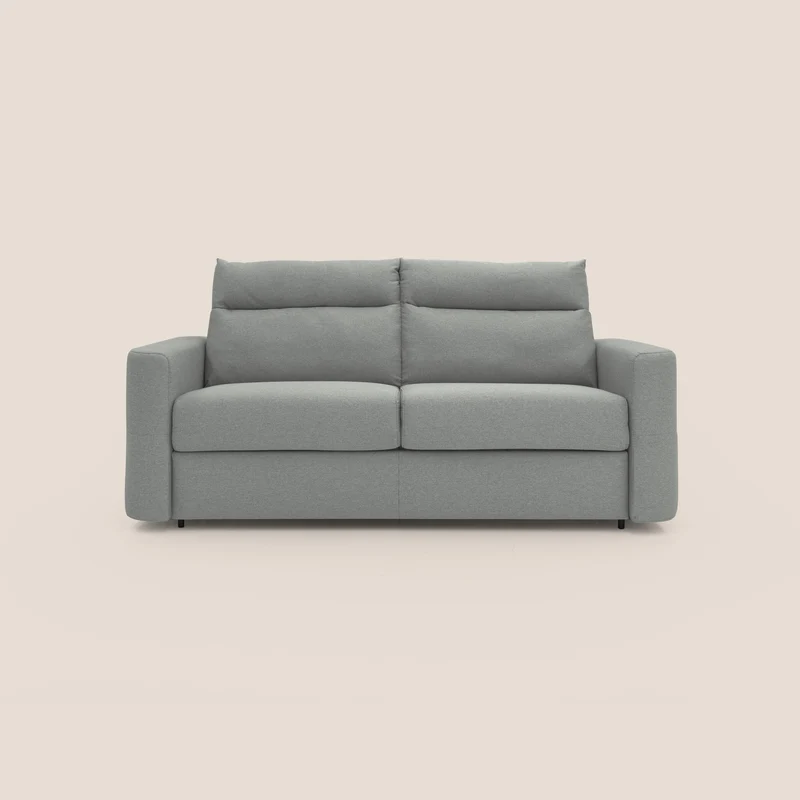 Cupido Canapé convertible matelas H18 cm au dossier haut moelleux en tissu imperméable T13 gris